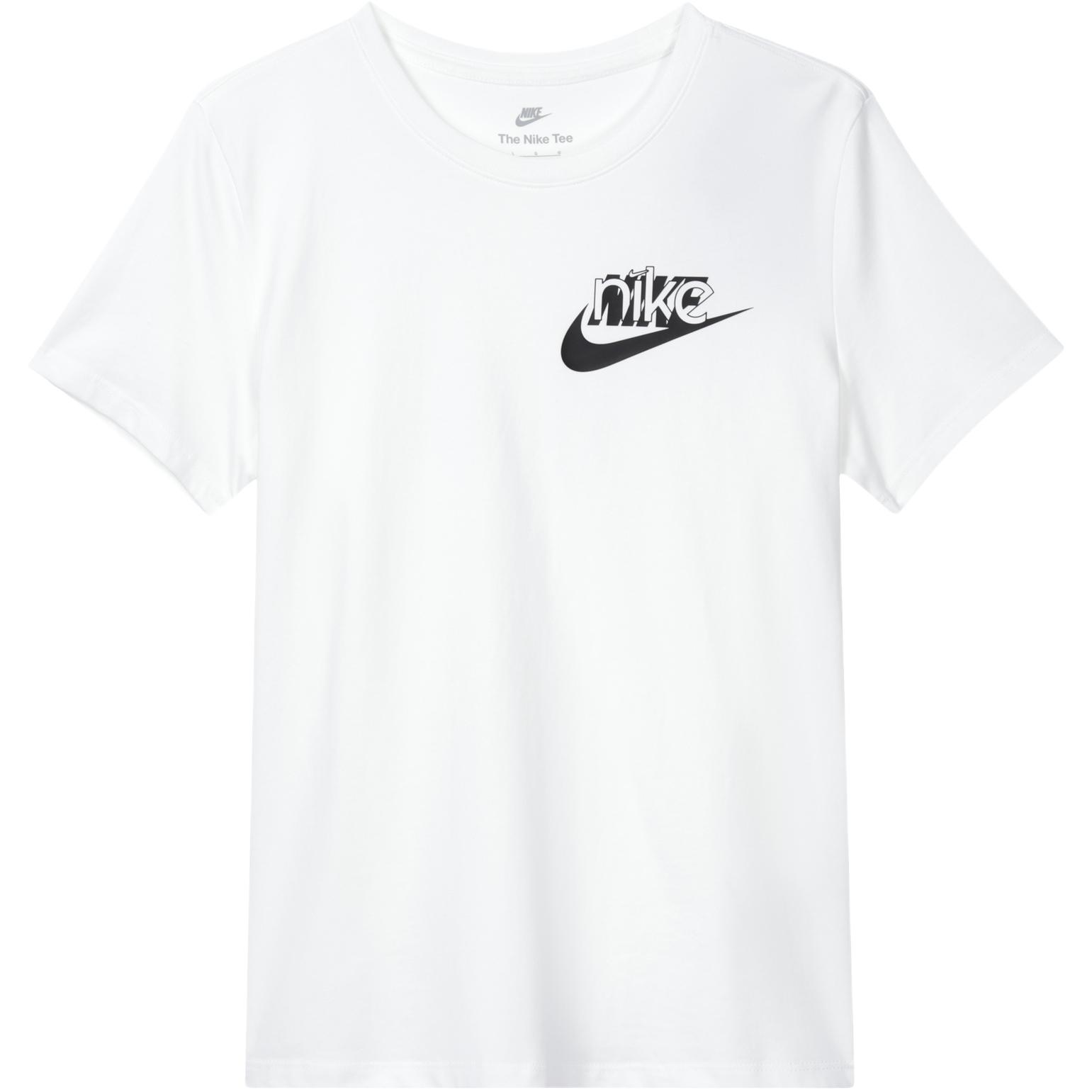 

Nike Minimalist Letter Print Спортивная повседневная футболка с круглым вырезом и короткими рукавами Женские топы Белые FQ6604-100 S