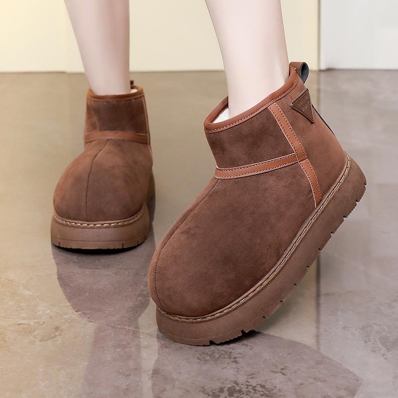 

Women s Winter Warm Cotton Shoes for Outdoor Casual Travel Thick-Soled Anti-Slip and Durable Snow Bo with Free Shipping 36