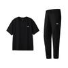 Li Ning Atmungsaktives Minimalistisches Lässiges Kurzarm-Oberteil Bequeme Hose Sport-Set Herren-Sets W775-1+V813-1
