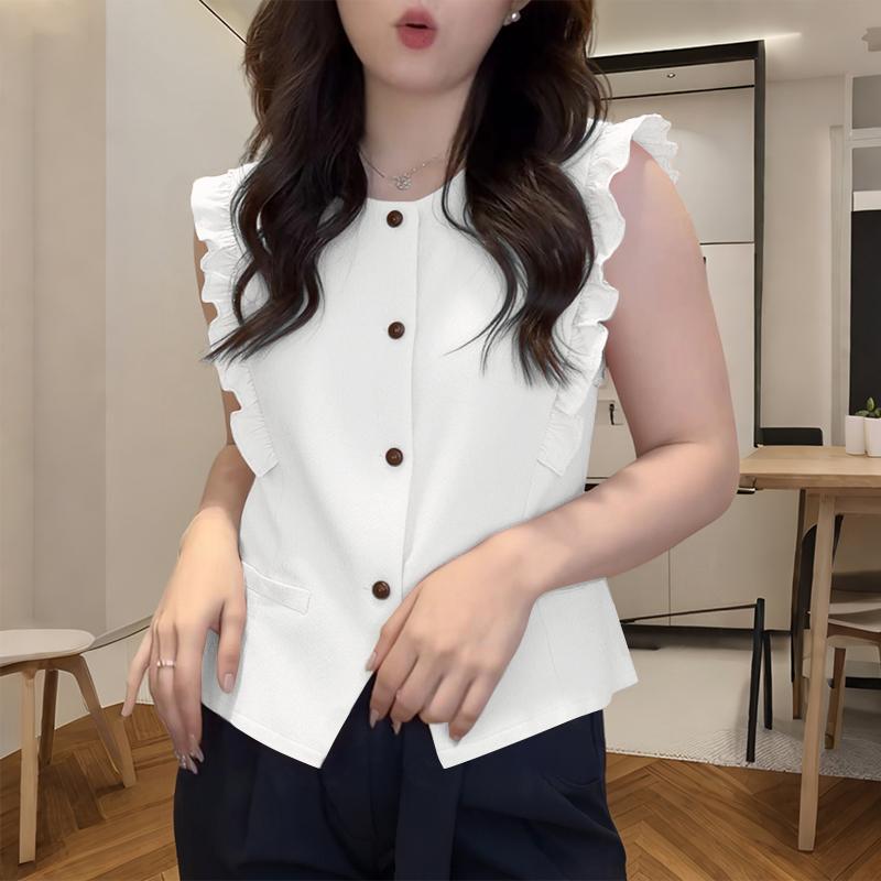 

ZANZEA Женские повседневные летние майки без рукавов с круглым вырезом 5XL