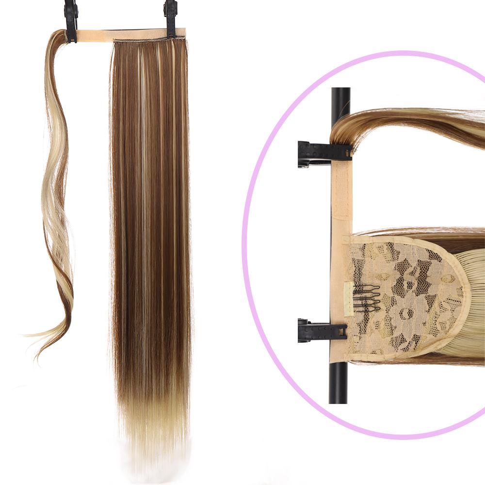 

Длинные прямые хвостики на клипсе в хвосте на шнурке синтетические накладные волосы с конским хвостом 34inches