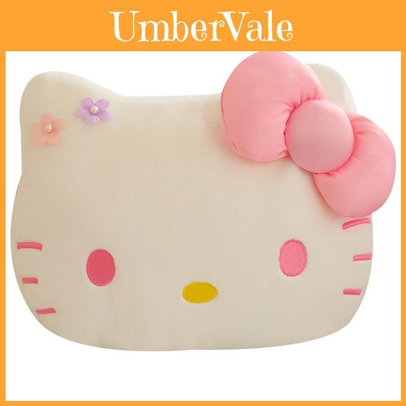 Hello Kitty Plush Pillow Cute Flower And Bow Decorations For Girls Sleep Comfort