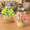 LEGO-Compatible Everlasting Sunflower Basket: Flower Building Blocks, Educational Toy, Potted Plant Ornament, Gift for Girls