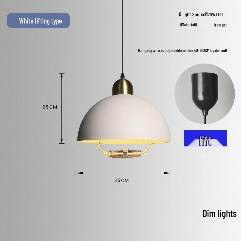 Modern Minimalist Telescopic Macaron Chandelier for Dining, Card, Mahjong, or Study Rooms