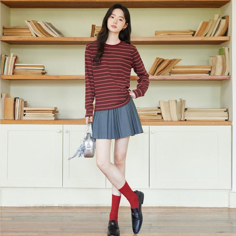 FivePlus Women's Vintage Striped Long Sleeve T-Shirt