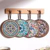 1pcs Ceramic Insulation Pad Ceramic Surface and Cork Bottom Construction with Hanging Rope Suitable for Serving Plates Cups Pans