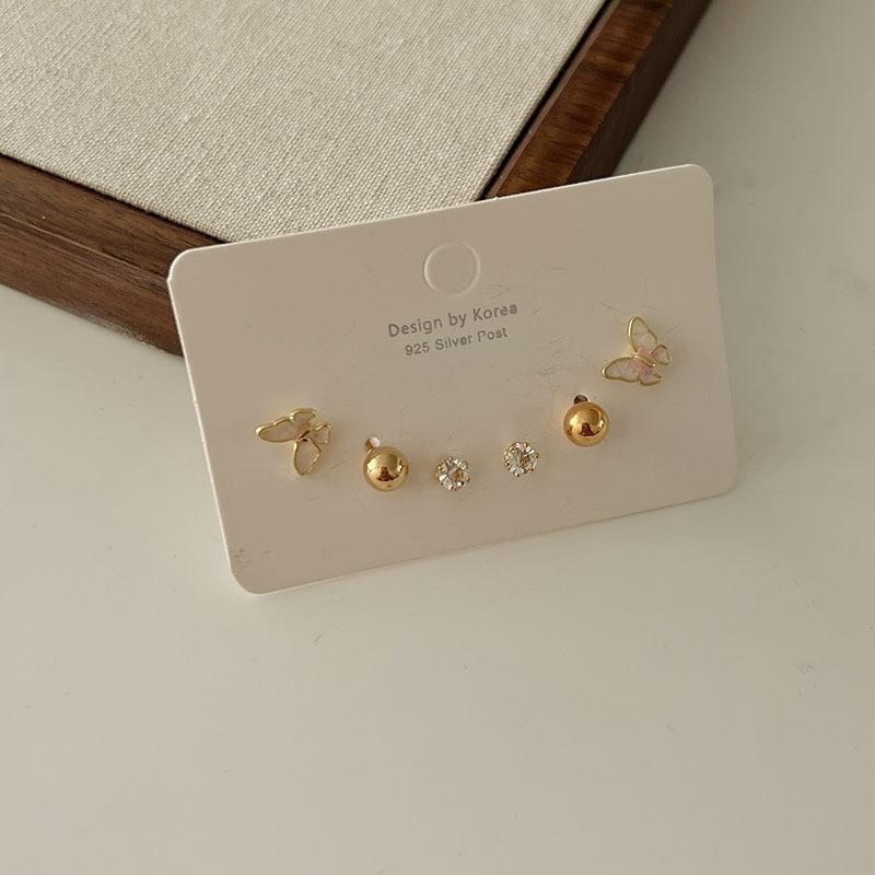 Exquisite Set, Earrings, Niche Design Earrings, Women's High-end Stud Earrings, Women's 6-piece Set