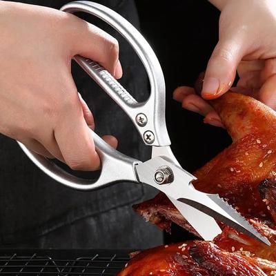 Kuchyňské nůžky Nerezové multifunkční nůžky na potraviny s louskáčkem Otvírák na láhve Ultra ostrý nástroj s rybími šupinami