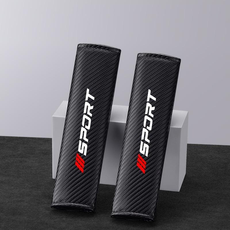Carbon Fiber Texture Car Seat Belt Shoulder Pad Covers, Stylish Sport Design Universal Seat Belt Pads for All Seasons