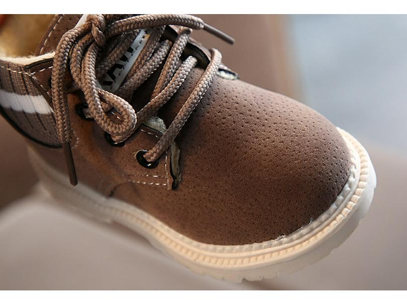 Autumn/Winter Children's Cotton Martin Boots: Warm, Stylish Boys' and Girls' Side-Zip Retro Snow Boots