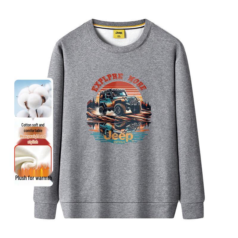JEEP Men s Winter Round Neck Knit Sweatshirt 3XL