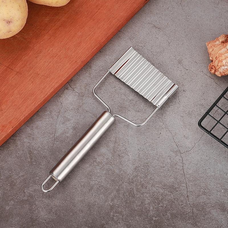 Stainless Steel Wavy Potato Cutter & Slicer – Multi-functional Fancy French Fry Knife