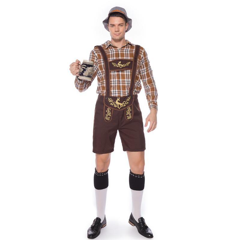 Dospělý Unisex Oktoberfest Lederhosen Kostýmový Set pro Pódiové Vystoupení