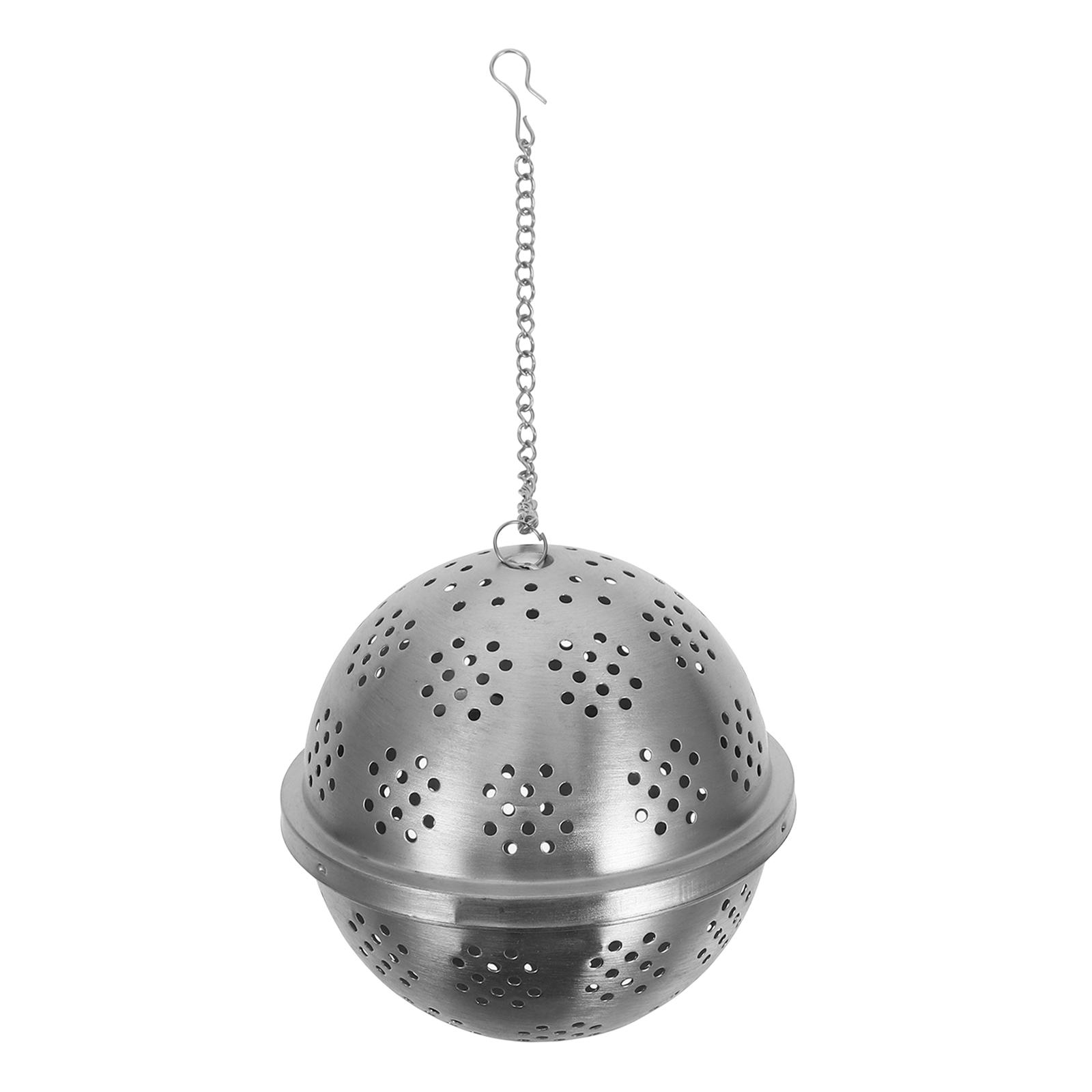 

Tea Strainer Ball Stainless Steel Mesh Filter For Tea Leaves Infuser With Chain Hook Kitchen Bar Tools Seasoning Strainer 6X6X6CM