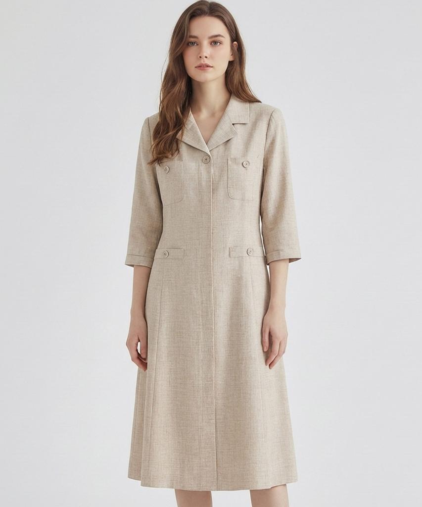 MESENSE A-Line Belted Dress_Mb44Opm102A