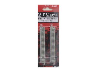 Rokuhan Z Gauge R038 PC Track Straight Rail 112.8mm (2 Pieces)