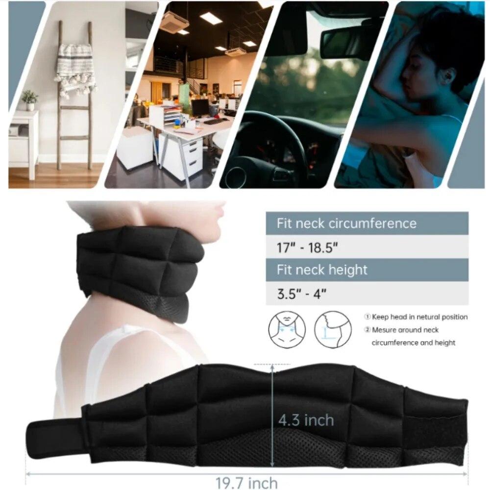 Three-stage Neck Support Adjustable Neck Collar Soft and Durable Sponge Relieves Neck Pain Corrects Airplane Travel Health Care