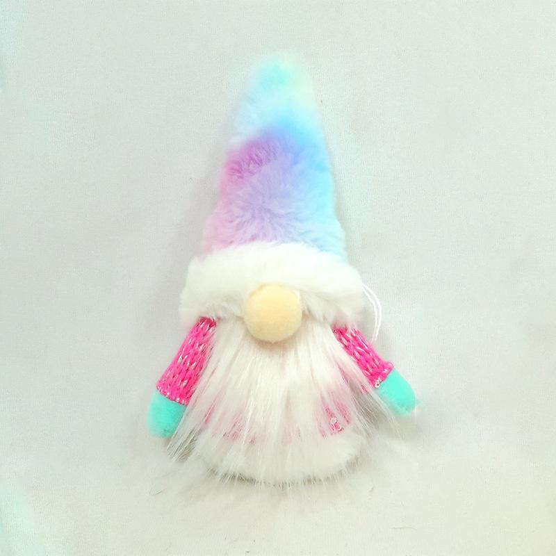 Telescopic long-legged plush doll creative Christmas ornament ornament cartoon Santa Claus shape fabric doll