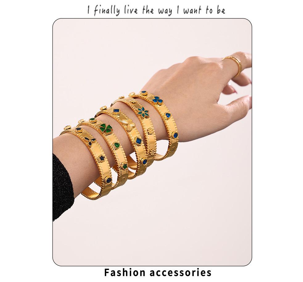 18K Gold-Plated Zircon Snowflake Ferris Wheel Bracelet