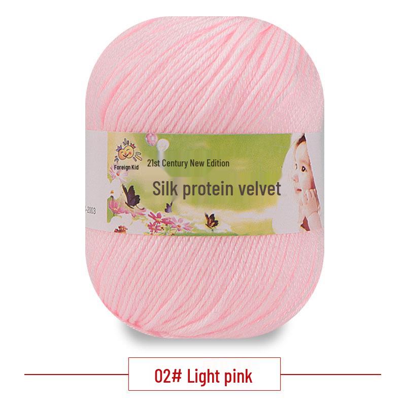 Silk Protein Baby Milk Cotton Yarn for Infant Sweaters, Hats, Shoes, Doll Crochet, and DIY Knitting Projects