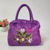 Zipper women's bag handmade ribbon embroidered bag mother shopping bag handbag bag wedding bag