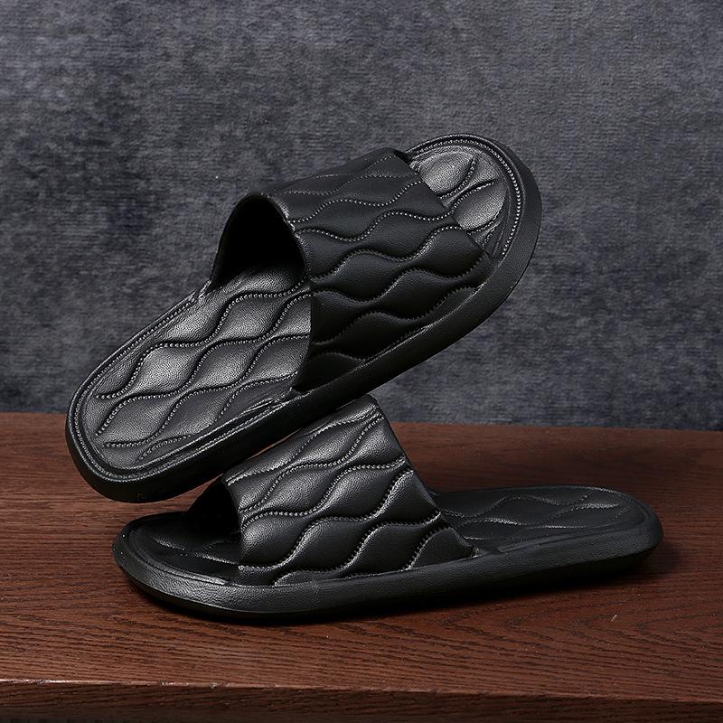 Slippers women wear outside summer home thick-soled hotel indoor bathroom non-slip bath sandals men