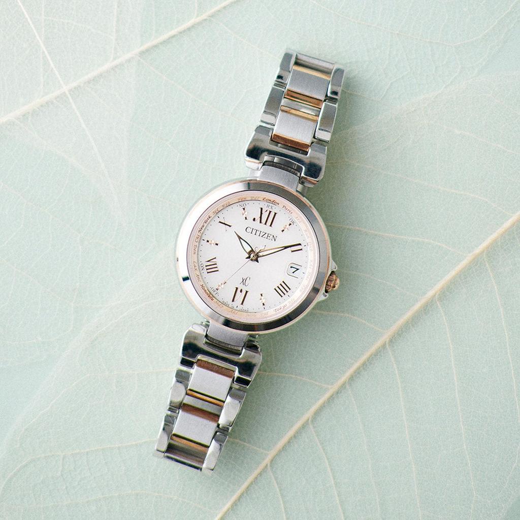 Citizen Watch Xc Happy Flight Eco-drive Type Display Type Needle Receiving Station Multi-radio Clock Kitagawa Keiko Ad Wearing Model Ec1034-59w Women