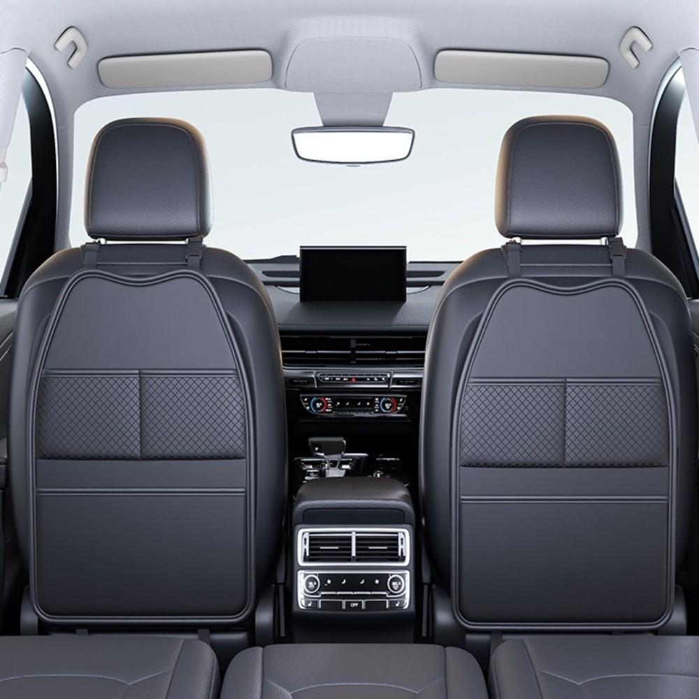 PU Car Seat Protection Cover Tablet Holder Auto Seat Back Storage Bag for Children