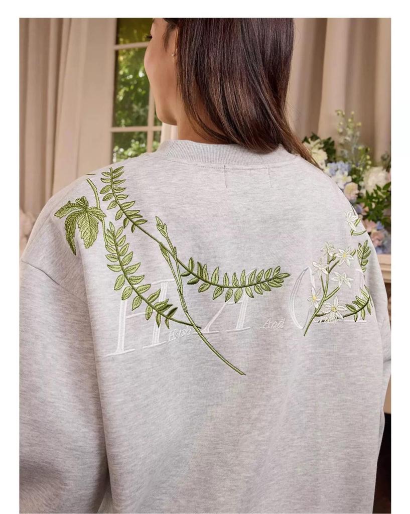 Guochao Men's Winter Velvet Embroidered Hoodie - New Chinese Style Harajuku Round Neck Top