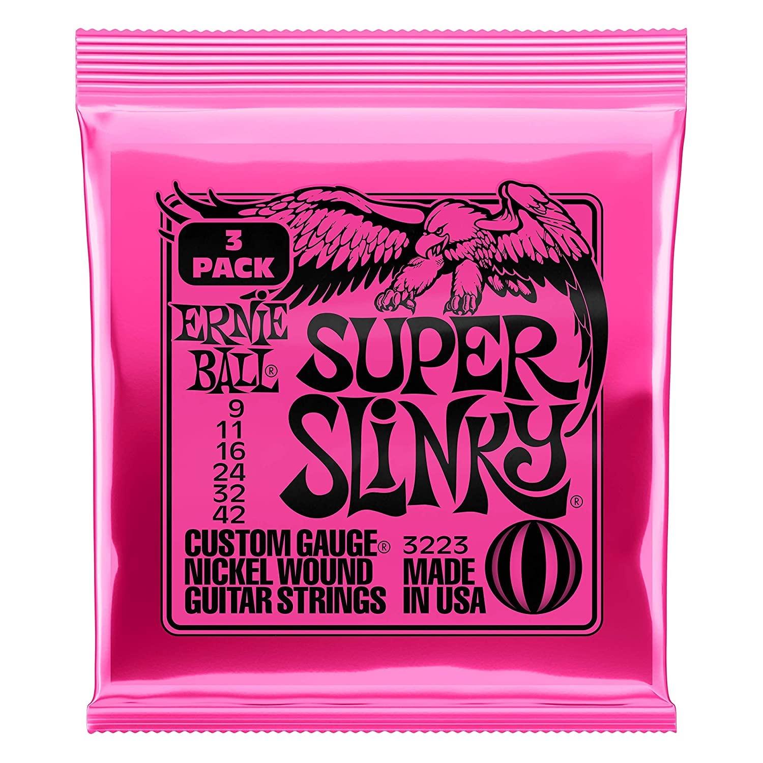 

[Подлинные] Струны для электрогитары ERNIE BALL 3223 (09-42) SUPER SLINKY 3 комплекта