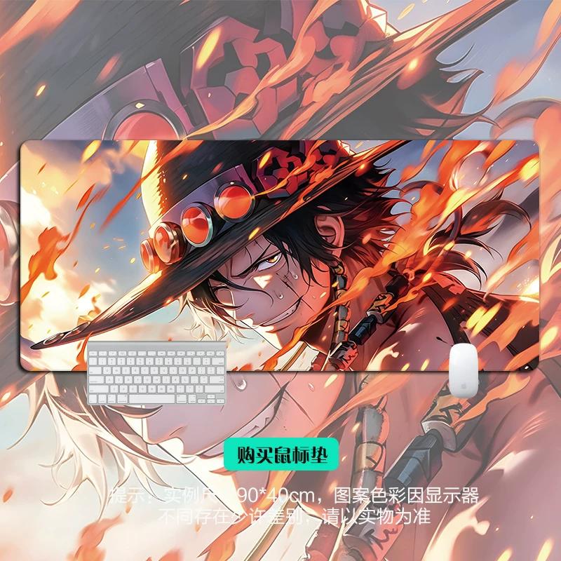 Shounen Anime ONE PIECE Leather Mouse Pad Oversized Anime E-sports Game Table Mat Notebook Keyboard Non-slip Waterproof Mouse Pad Office Desktop Pad