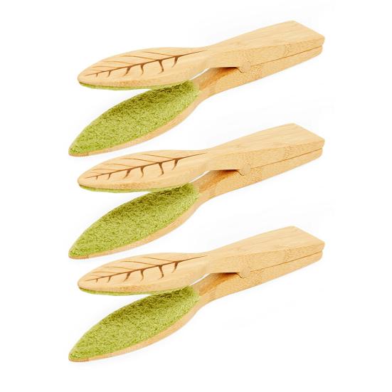 1/2/3Pcs Leaf Cleaning Tong with Wood Handle Indoor Outdoor Houseplant Plant Leaves