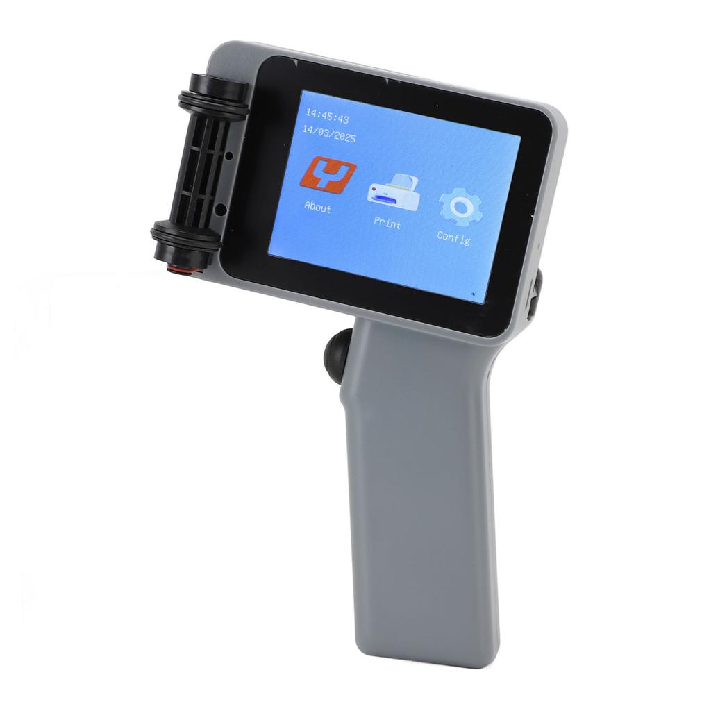 Handheld Inkjet Printer Silver Color 12.7mm HD LED 4.3 Inch Touchscreen Multifunctional Compact Coding Machine for
