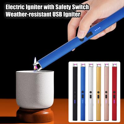 1 Set Elektrischer Zünder USB Aufladbarer Flammenloser Kerzenzünder Winddichter Impulszünder für Zuhause Outdoor Camping