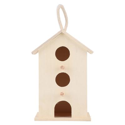 Nids d'oiseaux suspendus en bois, maison d'élevage, boîte de repos, fournitures de jardin extérieur pour perroquets