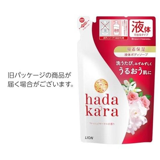 Hadakara Body Soap Liquid Type Fresh Floral Scent Refill Large Capacity 1800ml Moisturizing