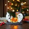 Ghost Campfire Statues Halloween Desktop Ghost Campfire Statue 3D Printed Cute Ghost Ornaments Statues Halloween Decoration
