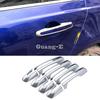 For Jaguar F-PACE FPace 2016 2017 2018   Car Styling Cover Detector Inner Stick Frame Trim ABS Door Handle 8pcs