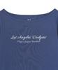 Emelbi Women'S Boat Neck Lettering Long Sleeve T-Shirt La (Indigo)