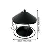 Rings Iron Hanging Bird Feeder For Garden Art Providing Simple Setups And High Capacity Bird Feeding HX6C