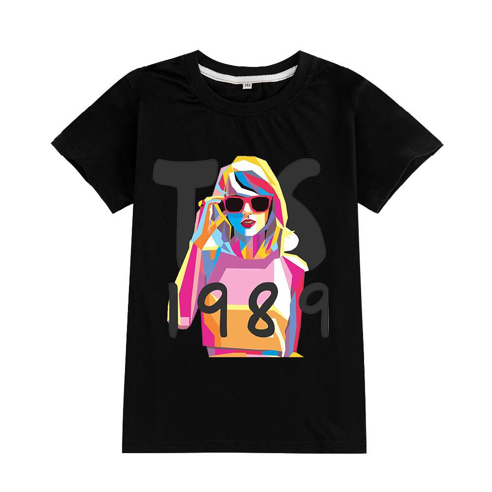 A953 Kids Boys Girls Taylor swift Casual Short Sleeves T-shirt 100cm