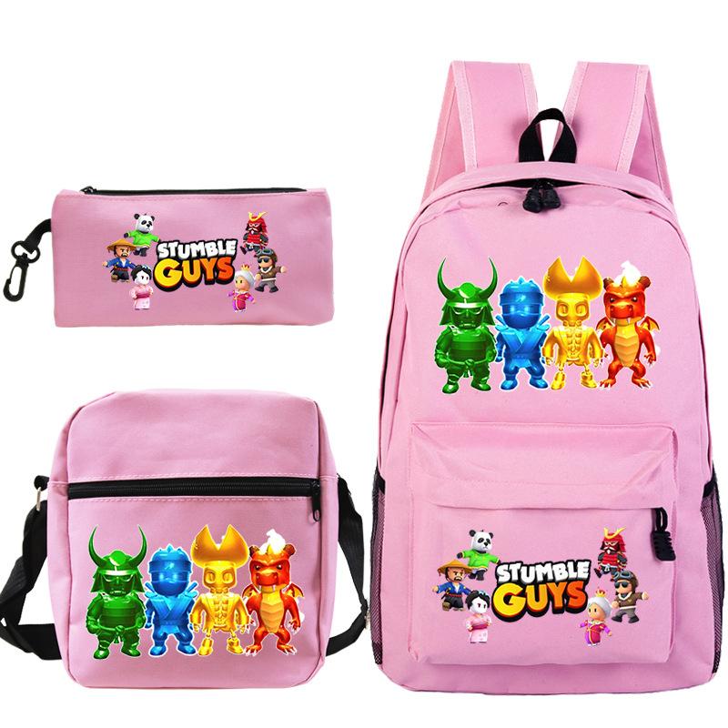 Game Merchandise Printed Children'S Schoolbag Set Teen Backpack Three-Piece Set
