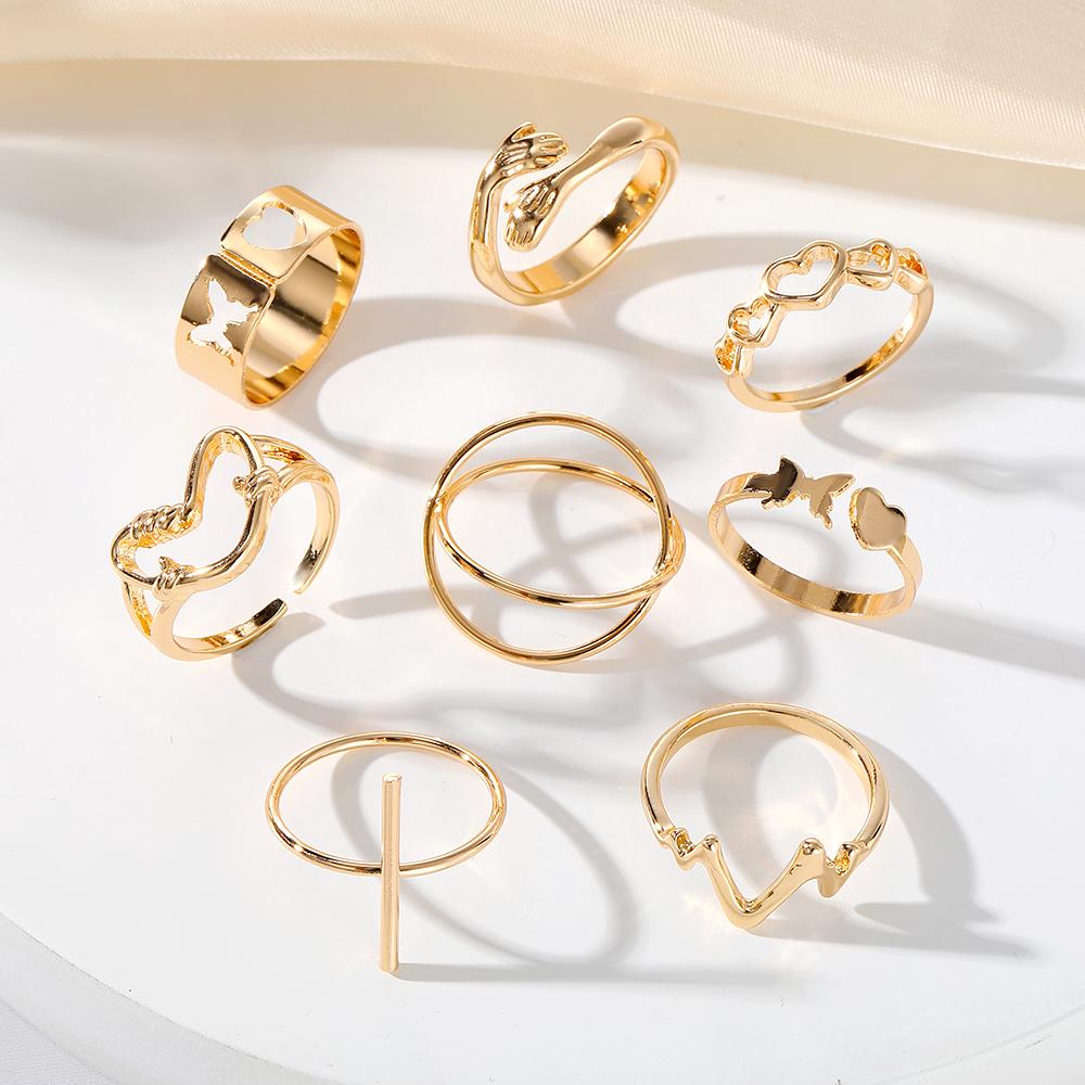 2023 Nowy Pierścionek Embrace Love Moda Miłość Motyl Otwierany Glamour Luksusowy Imprezowy Otwierany Regulowany Wszechstronny Pierścionek dla Dziewczyn