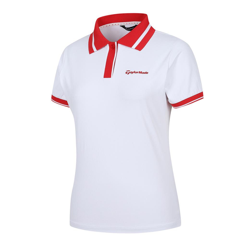 TAYLORMADE APPAREL Women'S Color Block Ribbed Collar Short Sleeve T-Shirt T8031Tn6241-100