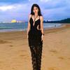 Black Sexy V-neck Triangular One-piece Slimming Belly-covering Heavy Industry Feather Long Dress Backless Seaside Vacation Swimsuit Women's