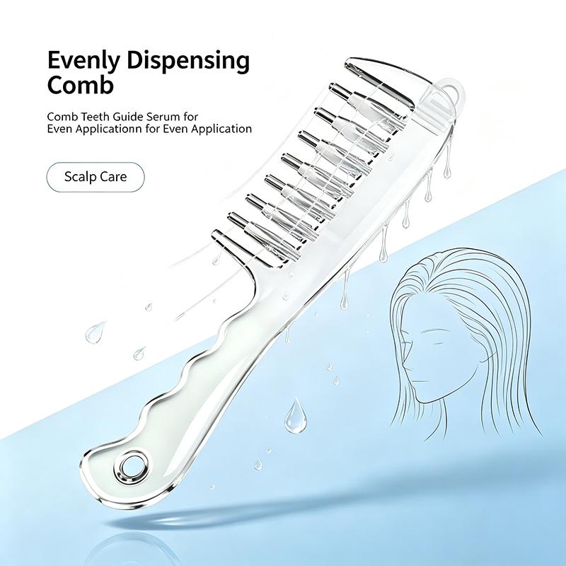 Compact Essential Oil Infusion Hair Comb 1Pcs Scalp Massage Oil Applicator Brush for Travel Home Salon Use