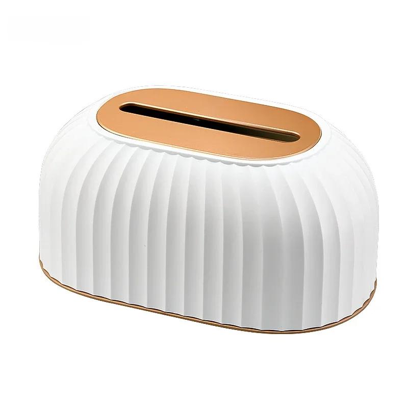 Nordic Style Restaurant Tissue Box Simple Napkin Holder Lifting Drawer Box Spring Support Home Living Room Coffee Table Storage