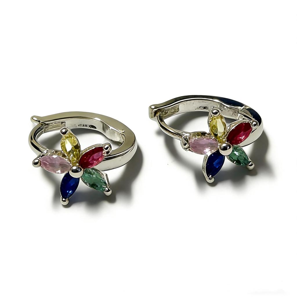 Colorful Zircon Five-Pointed Star Ear Cuff: Versatile & Fashionable Korean Design