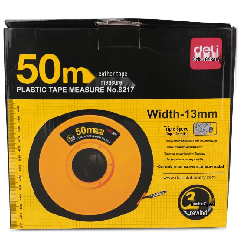 Deli 8217 50m Leather Tape Measure