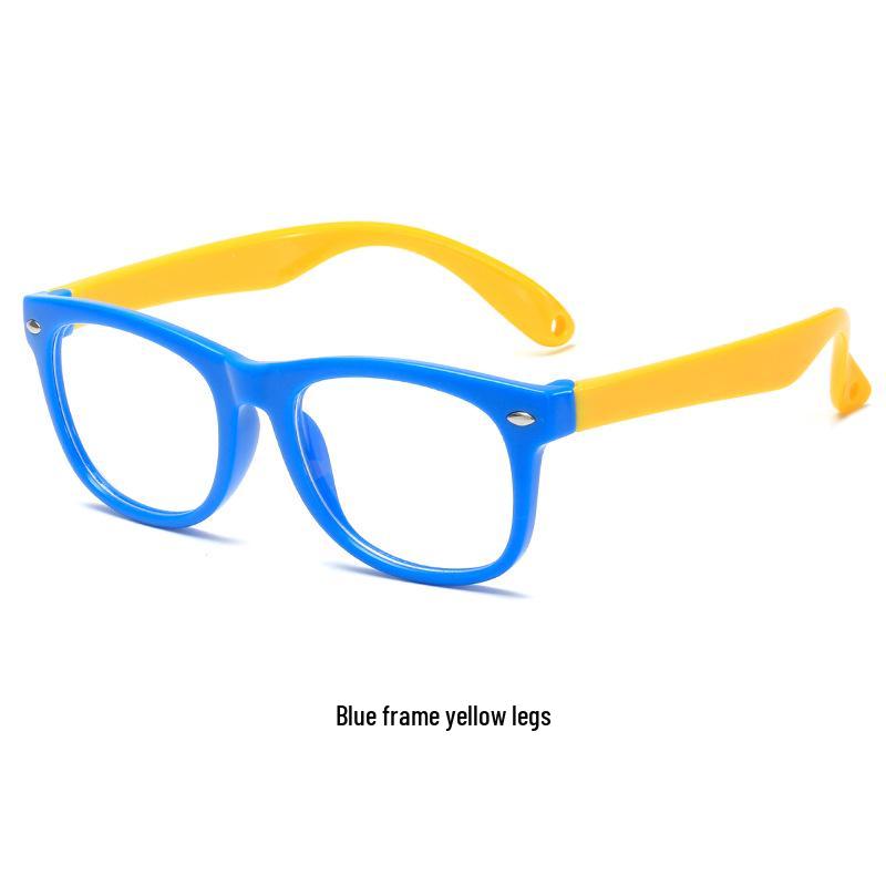 Kids' Anti-Blue Light Silicone Glasses for Online Classes – Fits Prescription Lenses, Model 8801.